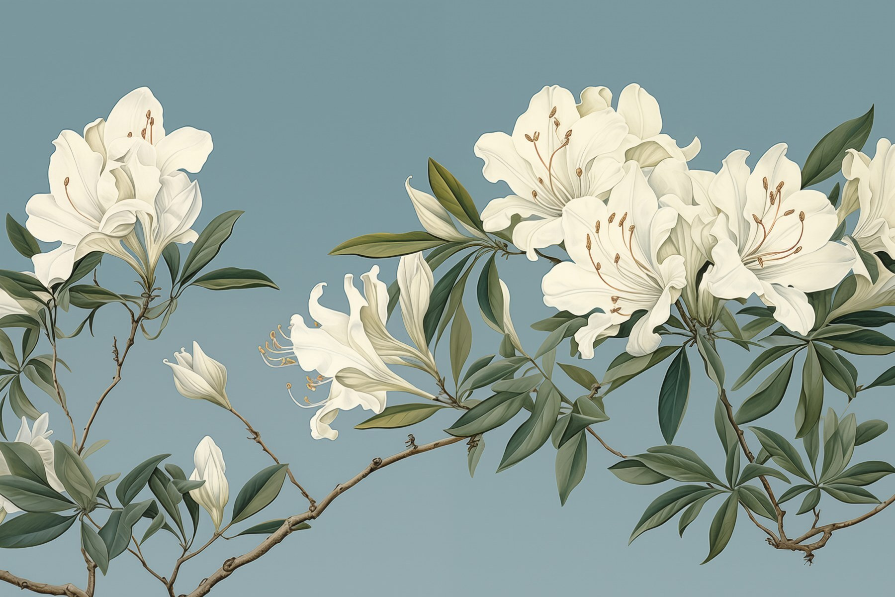 White flowers on a branch