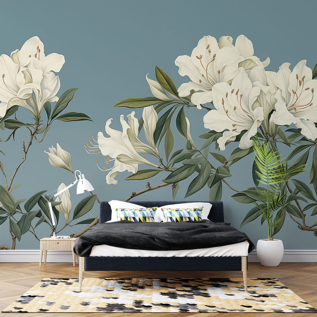 White flowers on a branch