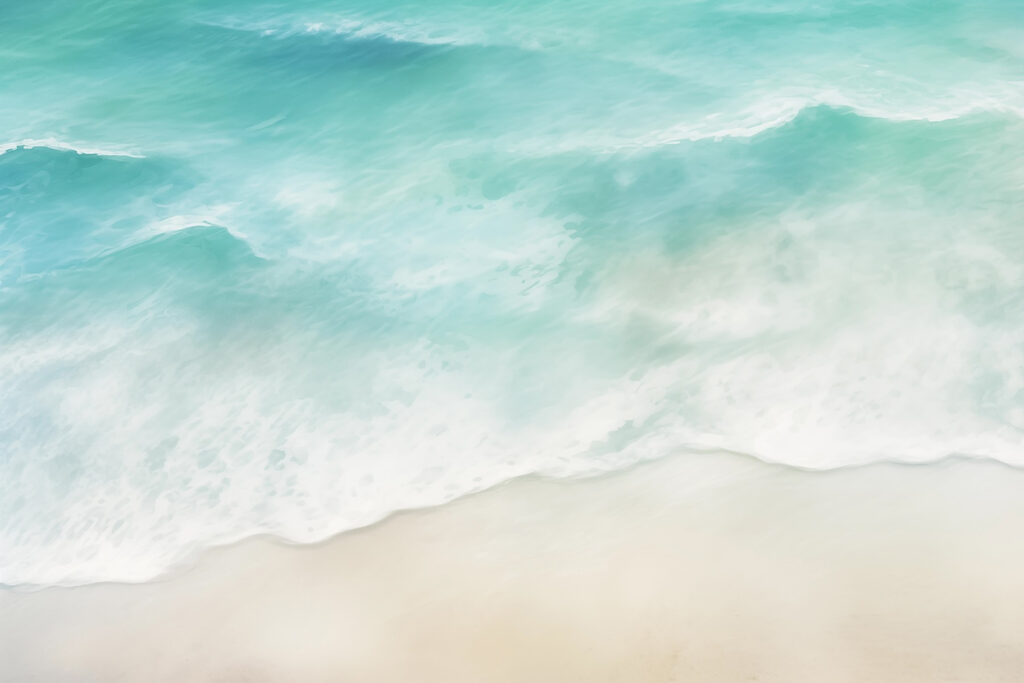 Praia com ondas e areia Praia com ondas e areia