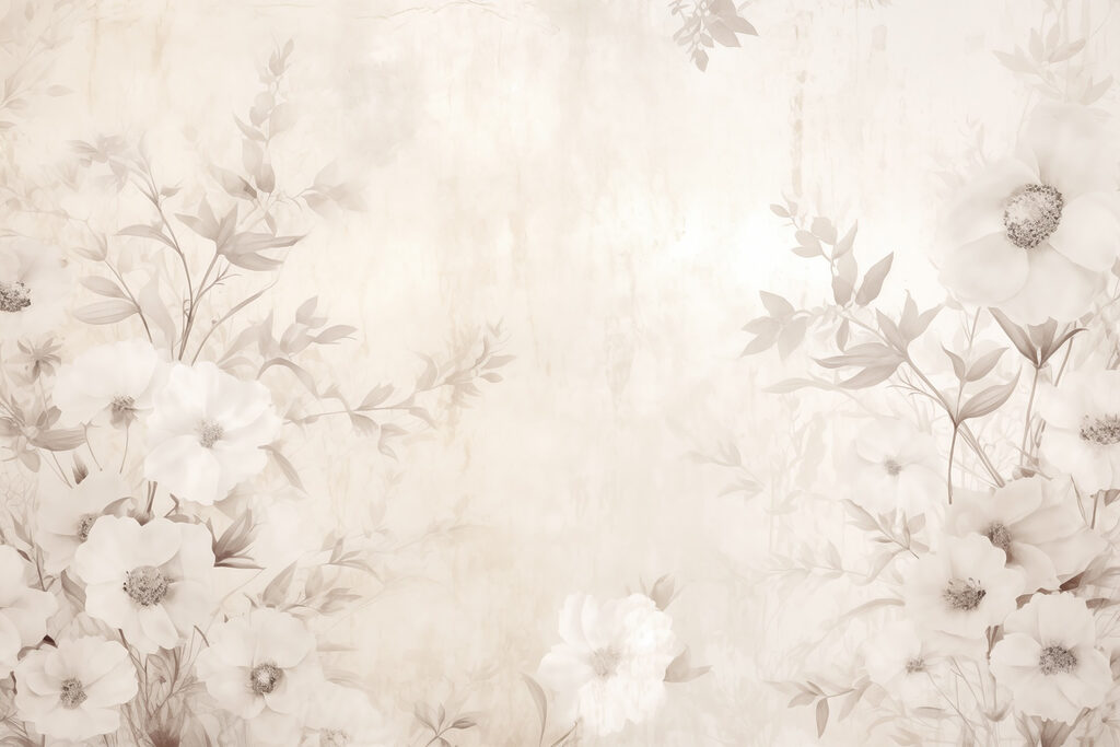 Padrão floral branco sobre uma superfície branca Padrão floral branco sobre uma superfície branca