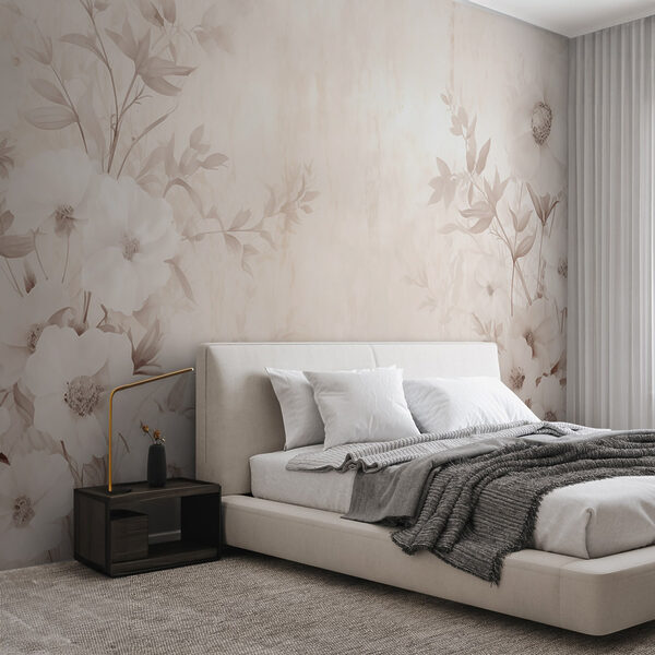 Padrão floral branco sobre uma superfície branca Padrão floral branco sobre uma superfície branca