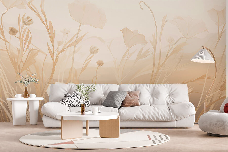 Flores delicadas em tons suaves.