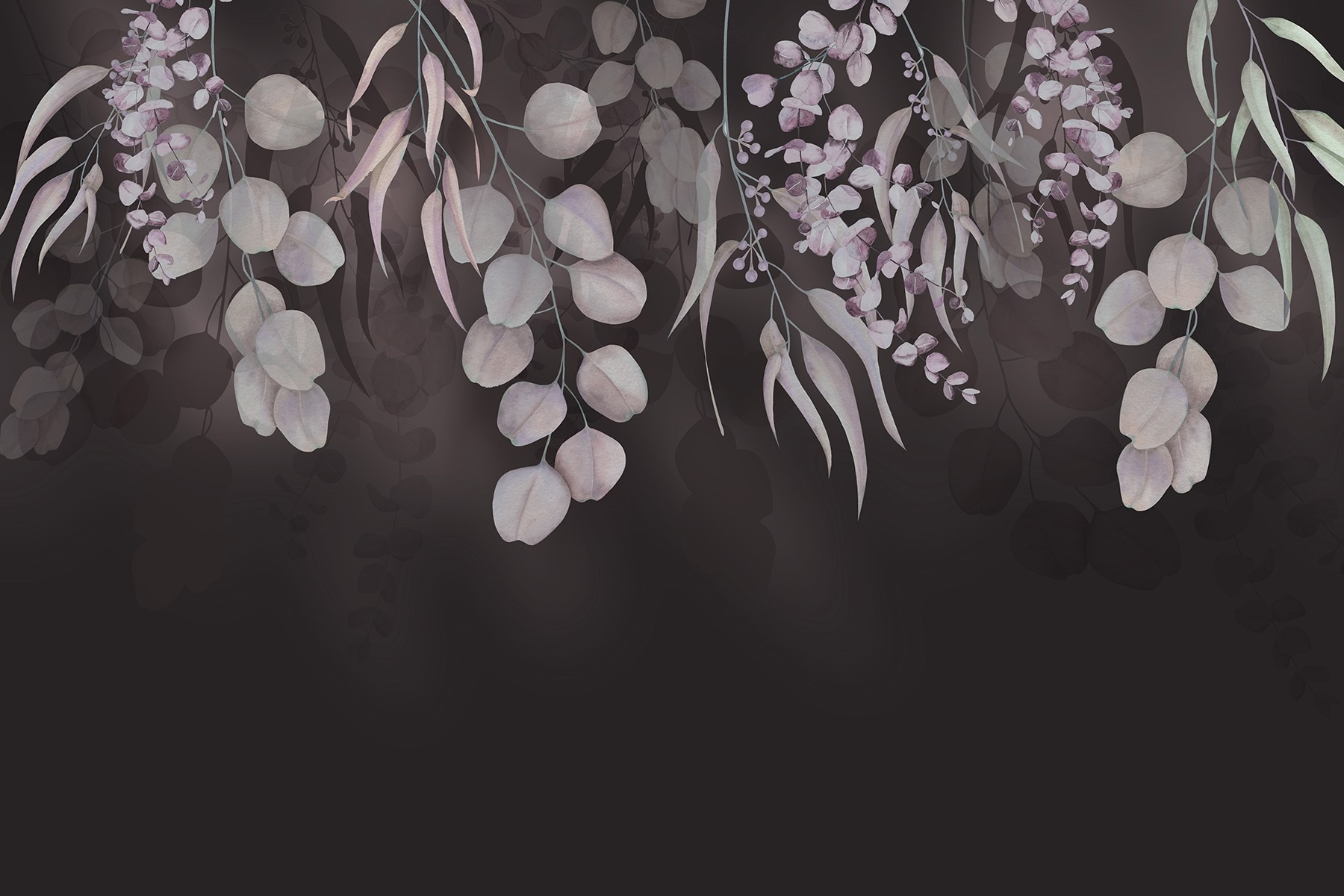 Delicate leaves in soft hues