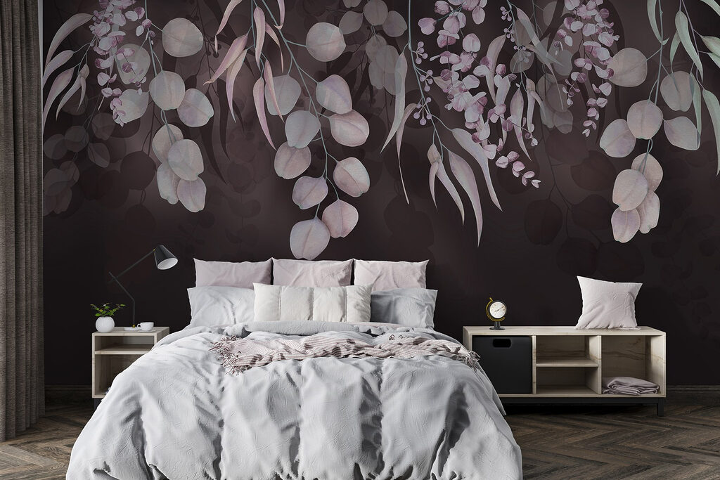 Delicate leaves in soft hues