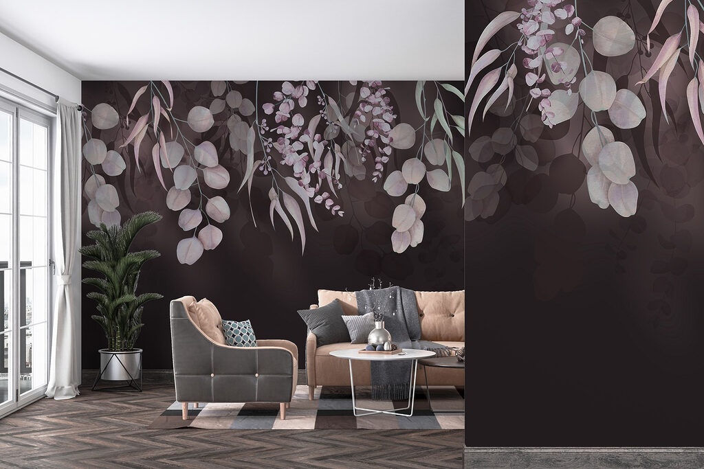 Delicate leaves in soft hues