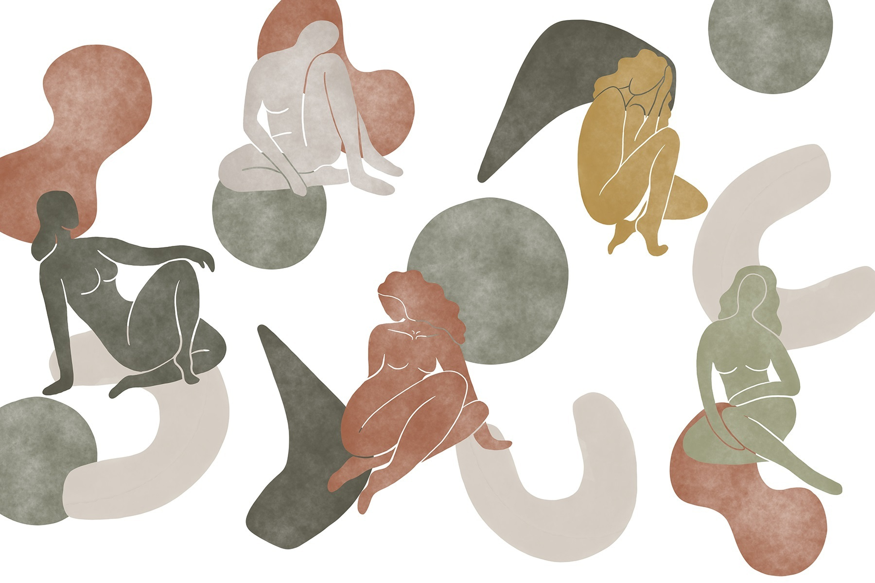 Group of women sitting on a circle Group of women sitting on a circle