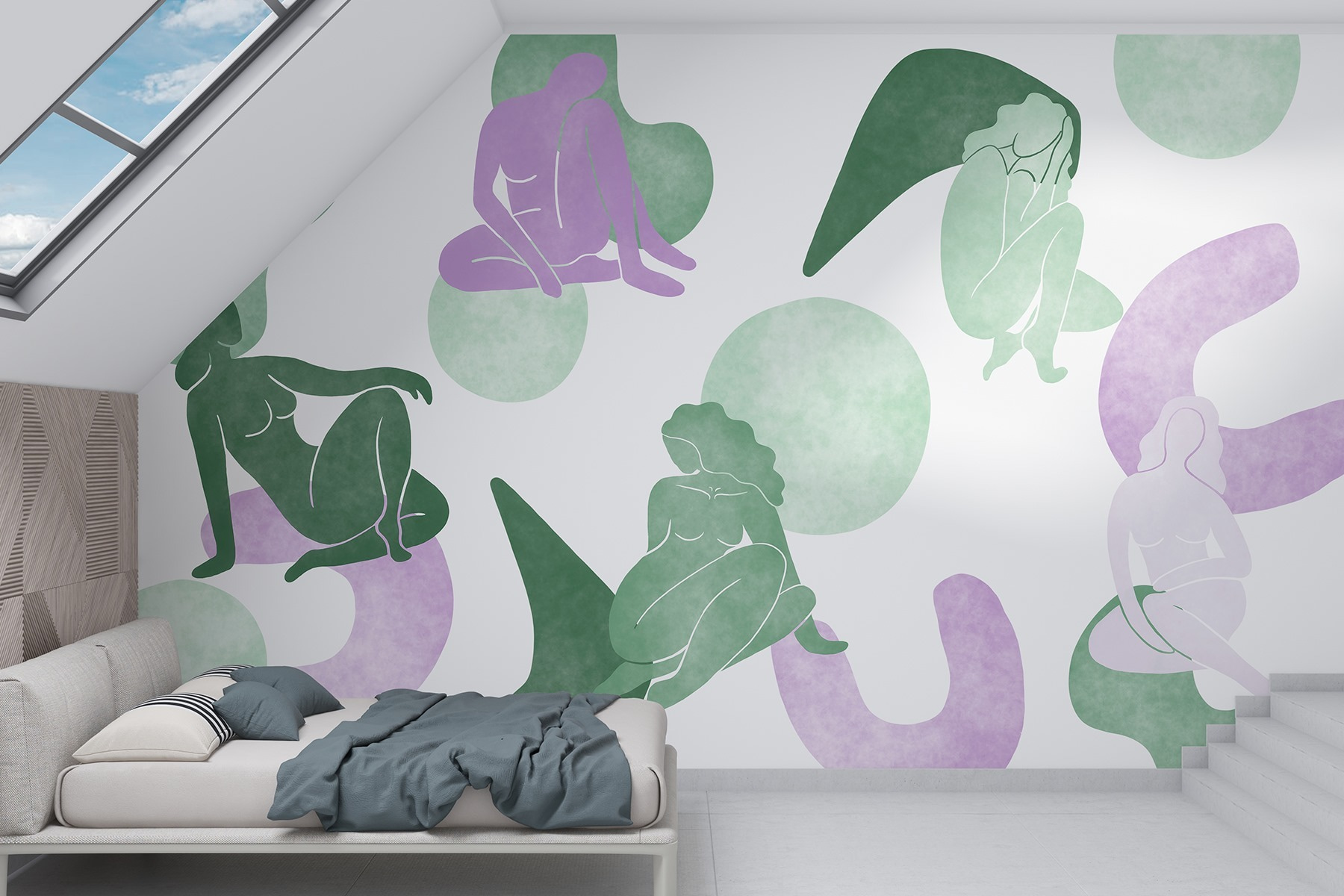 Group of women sitting and posing Group of women sitting and posing