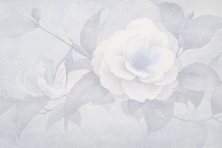 Papel de parede Flor branca com folhas - Image 6