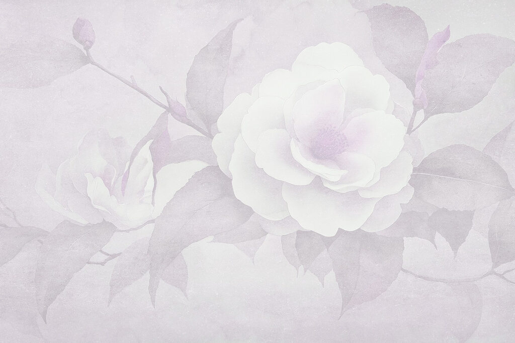 Flor branca com folhas Flor branca com folhas