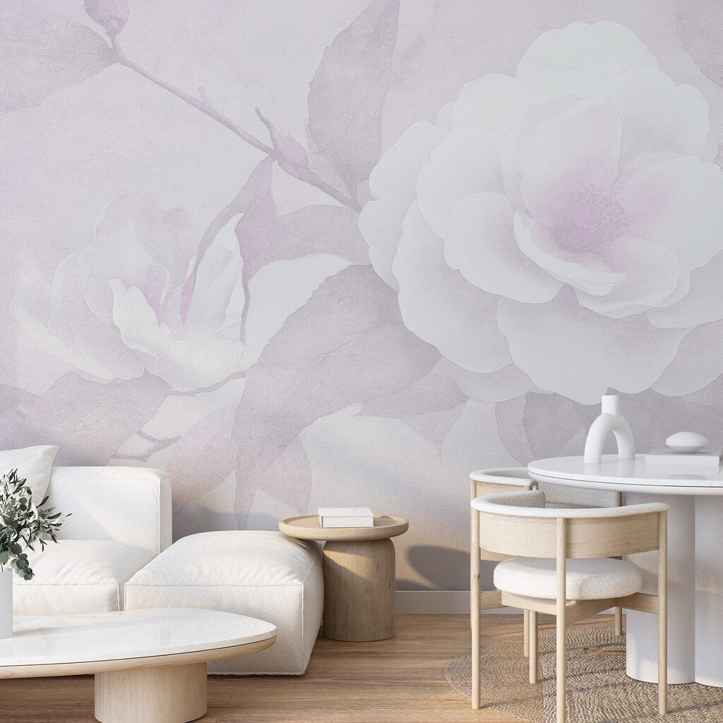 White flower with leaves White flower with leaves