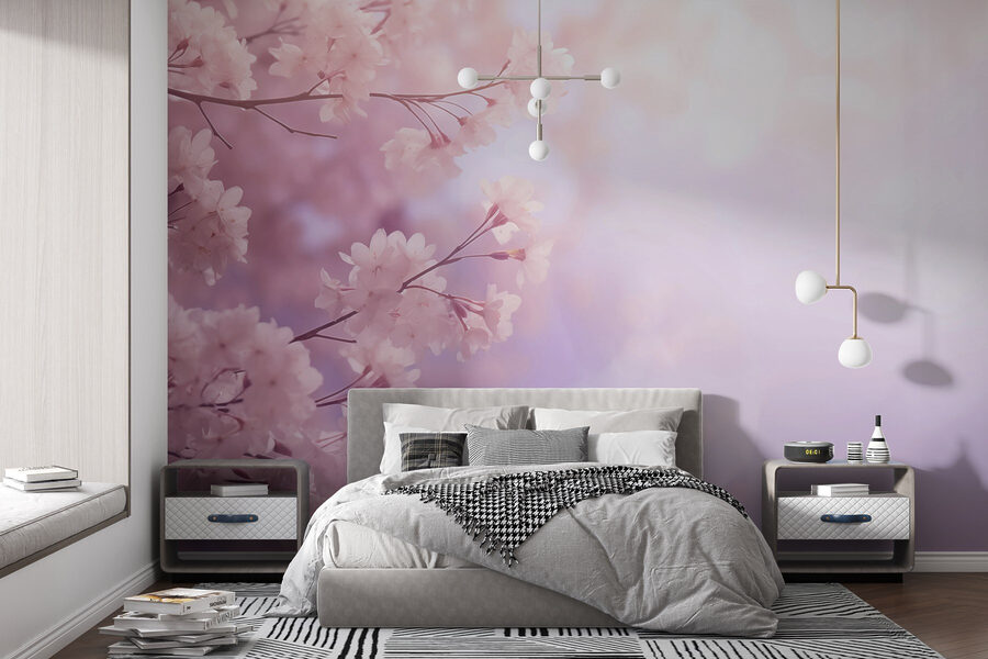 Flores suaves num momento pastel