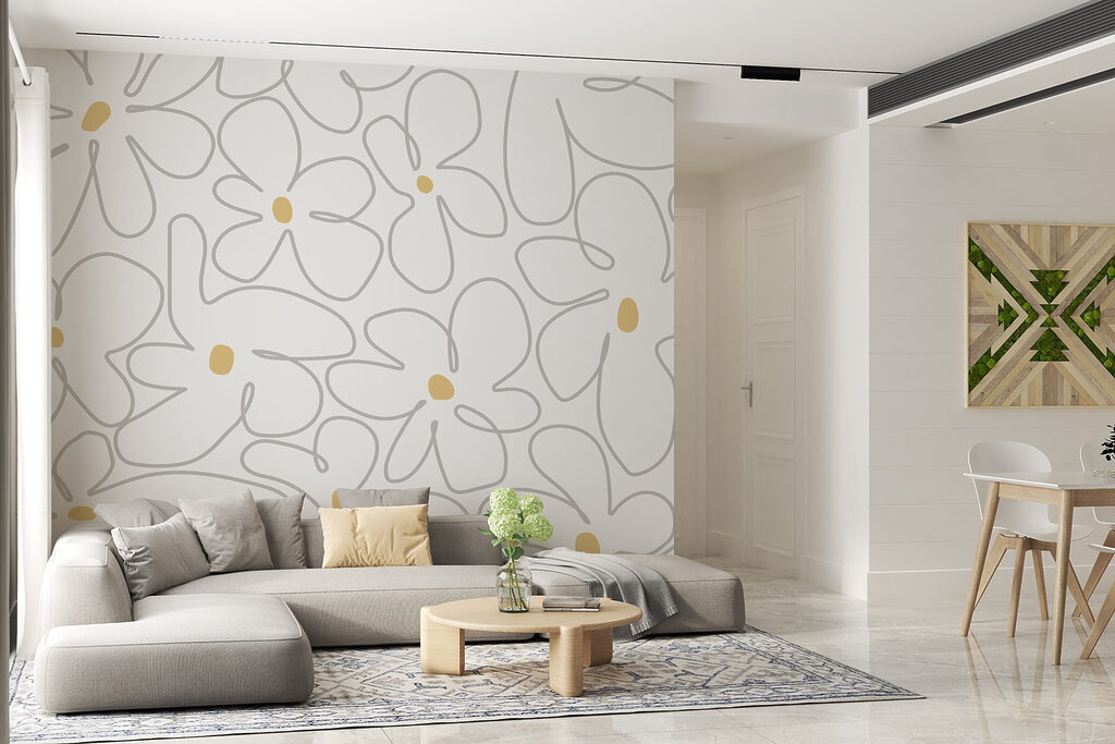 Pattern of flowers on a white background Pattern of flowers on a white background