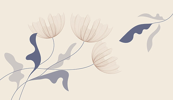 Desenho floral delicado em tons suaves Desenho floral delicado em tons suaves