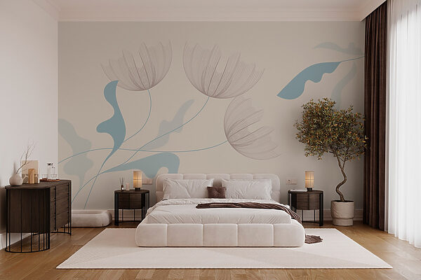 Desenho de flores e folhas Desenho de flores e folhas