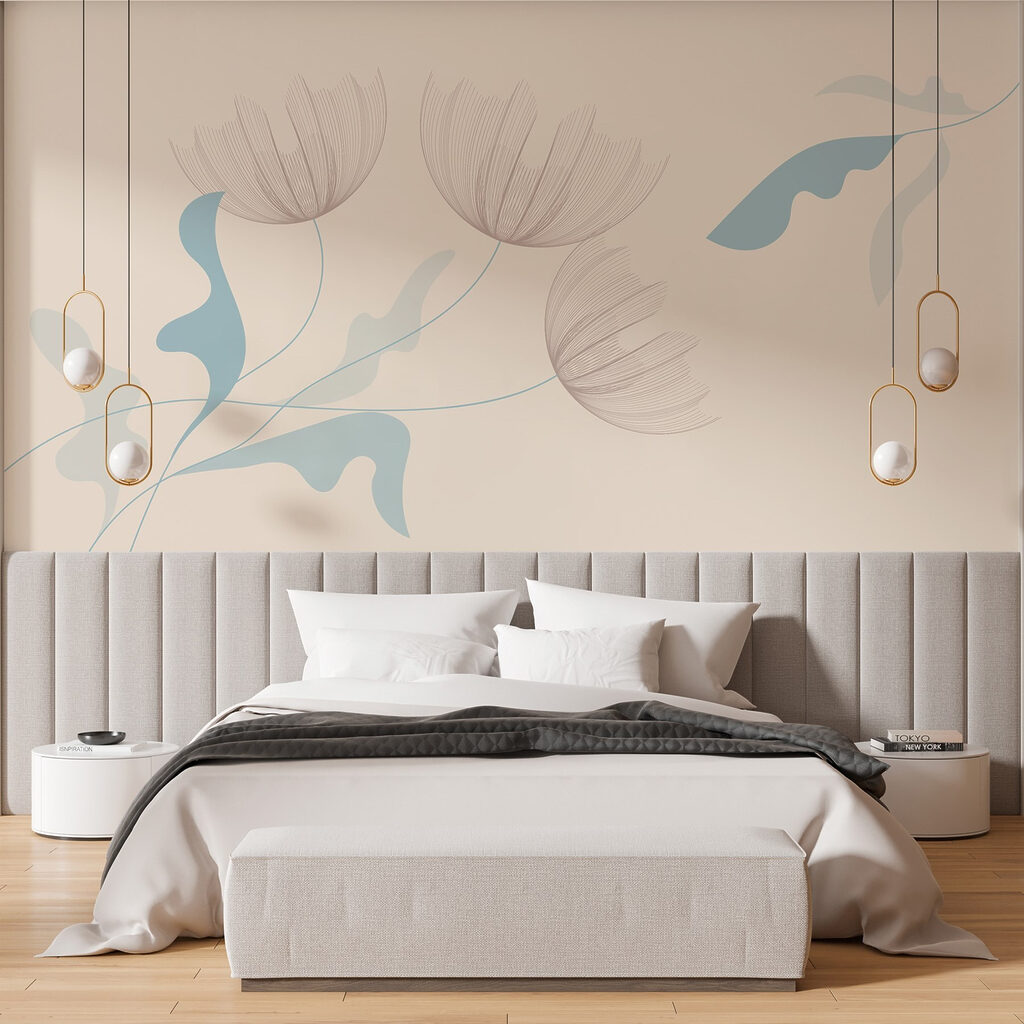 Drawing of flowers and leaves Drawing of flowers and leaves