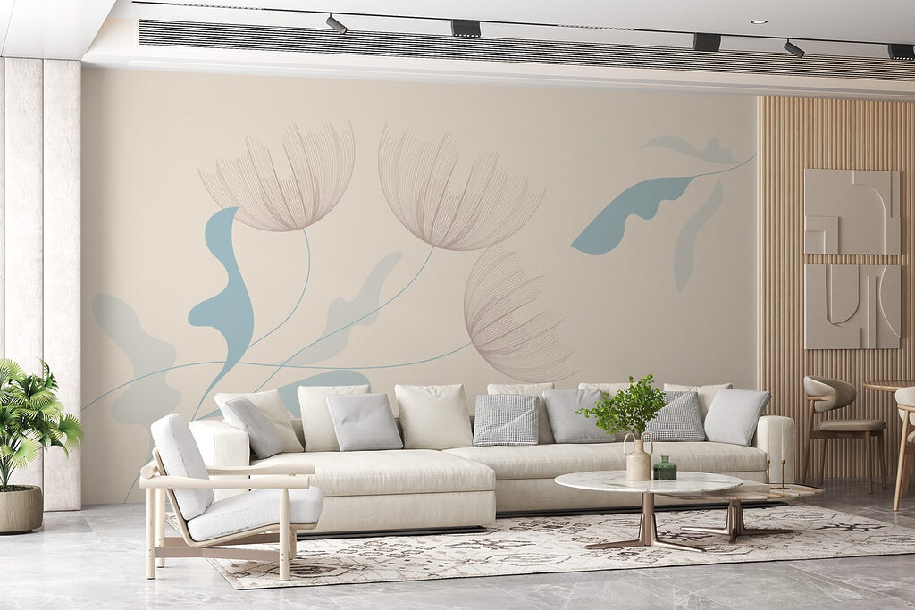 Drawing of flowers and leaves Drawing of flowers and leaves