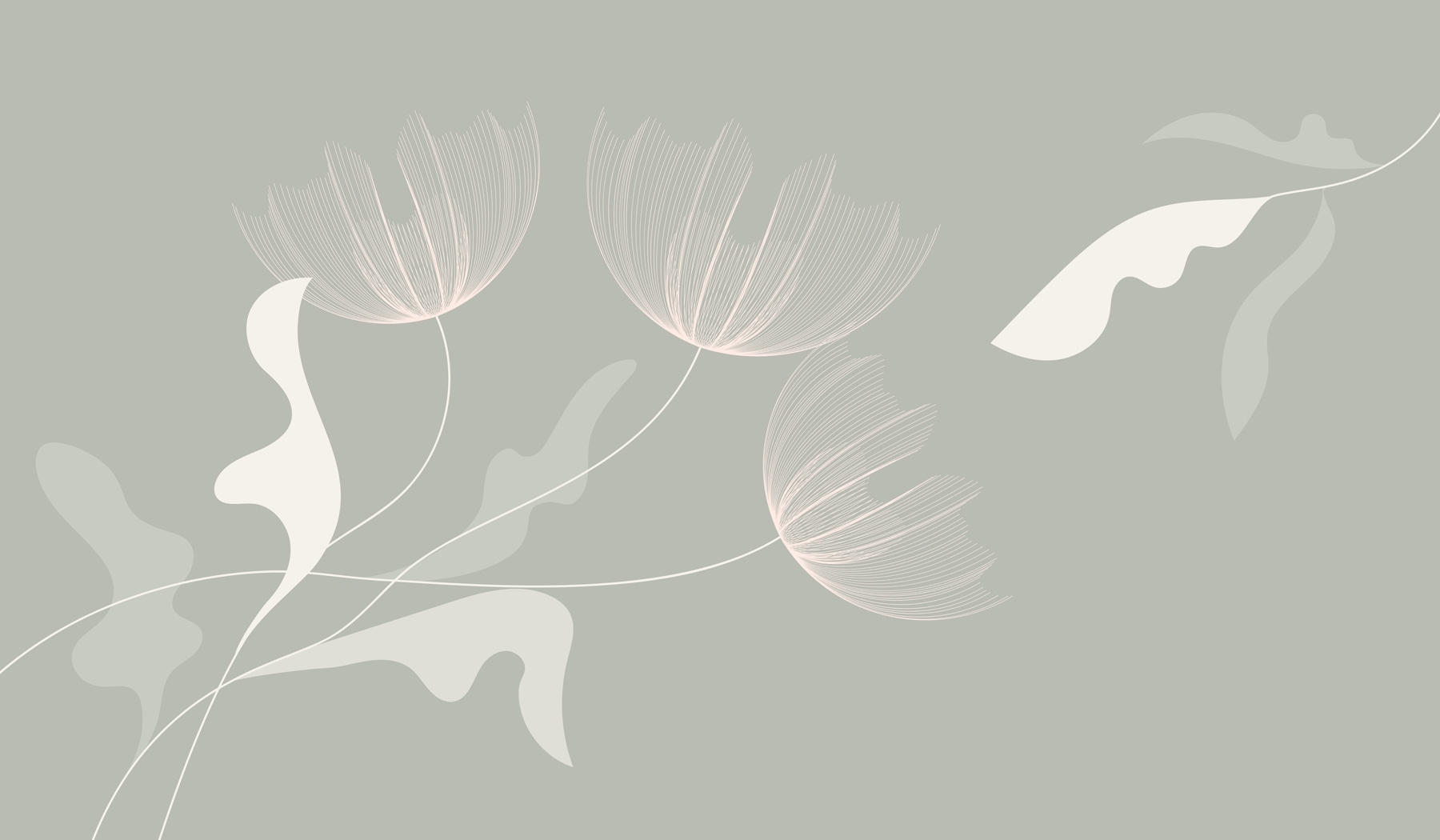 White bird with pink flowers