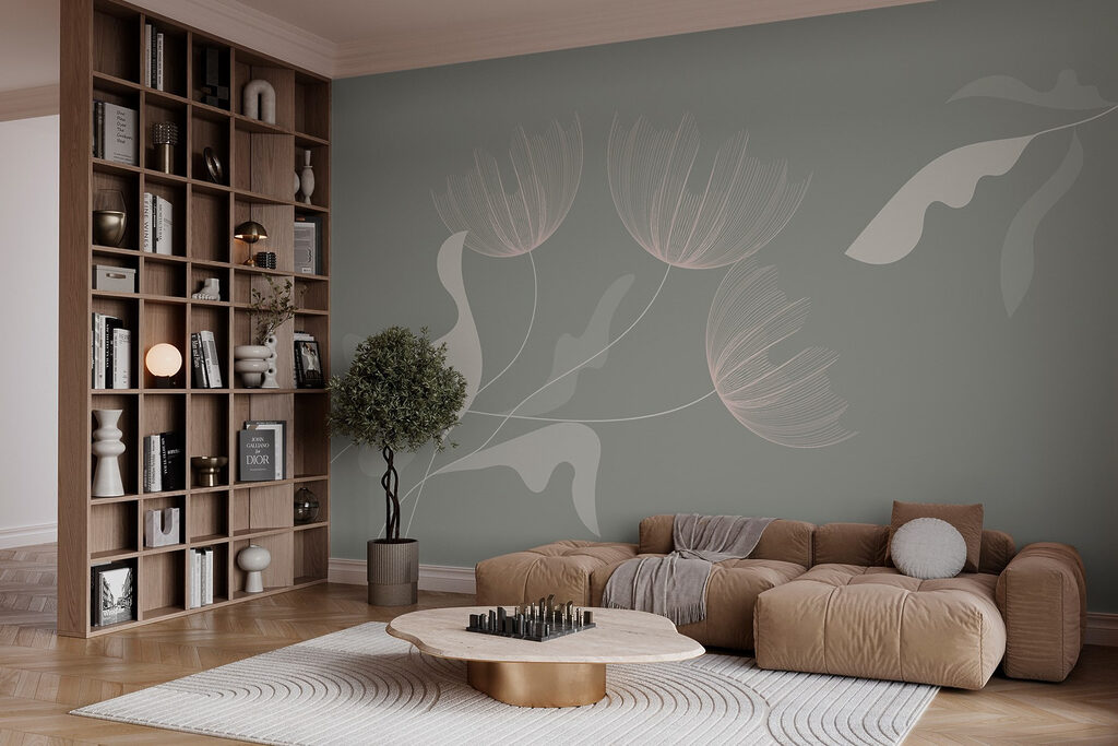 White bird with pink flowers