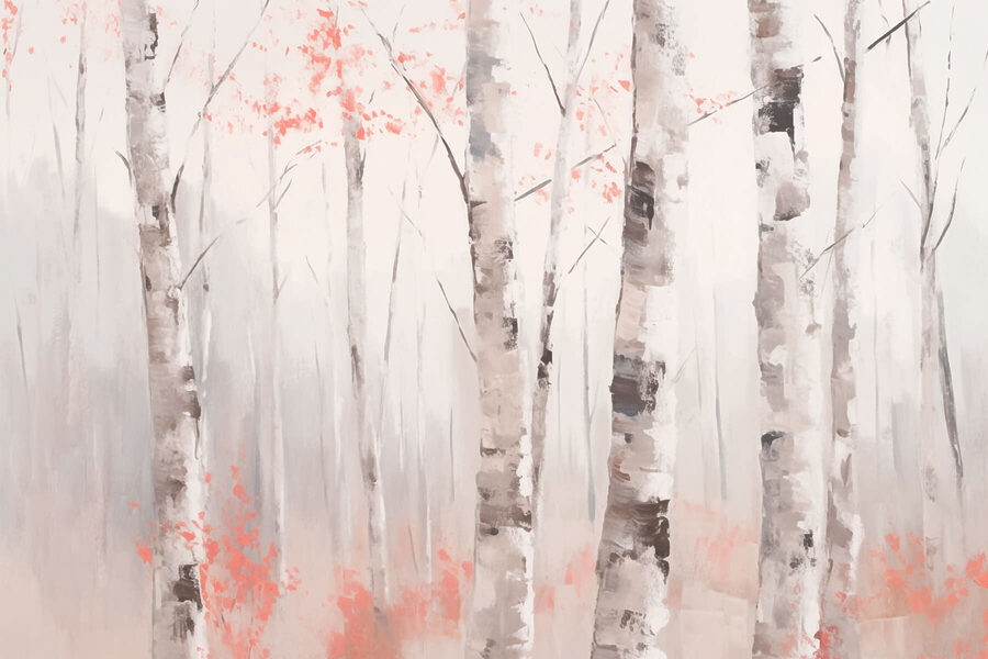 Pintura de árvores com folhas cor-de-rosa Pintura de árvores com folhas cor-de-rosa