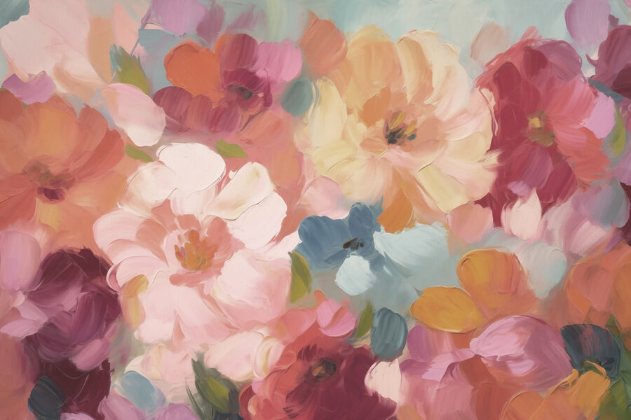 Papel de parede Pintura de flores - Image 4