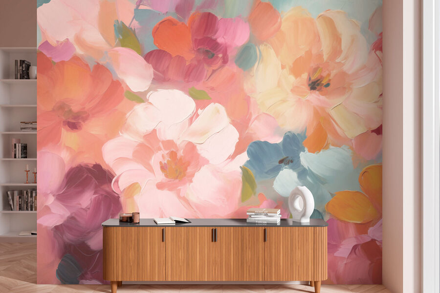 Papel de parede Pintura de flores
