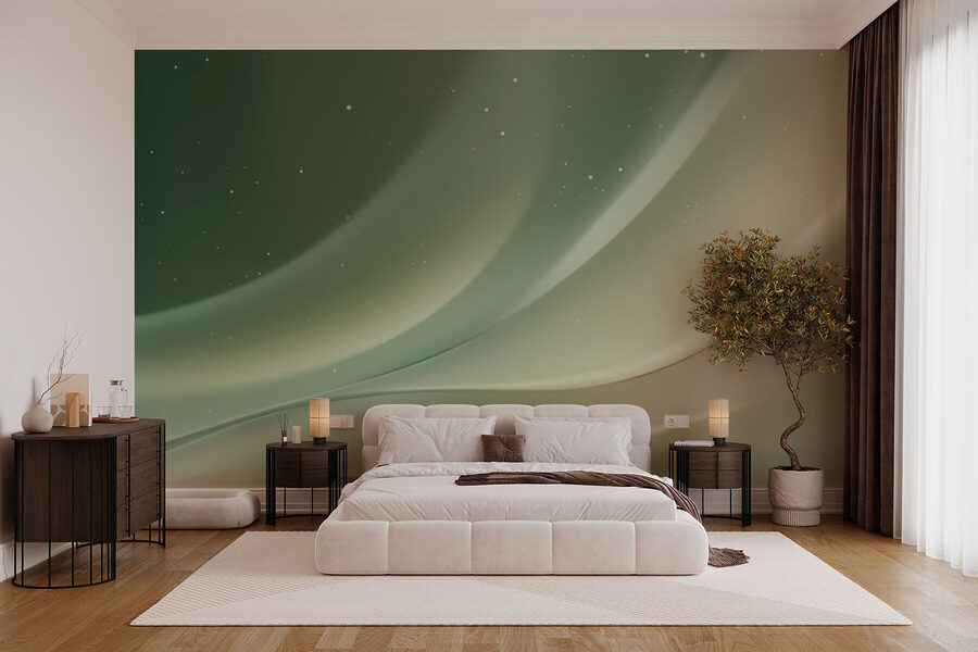 Fundo branco e verde