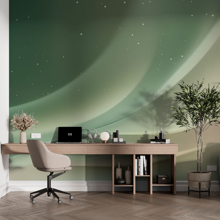Fundo branco e verde