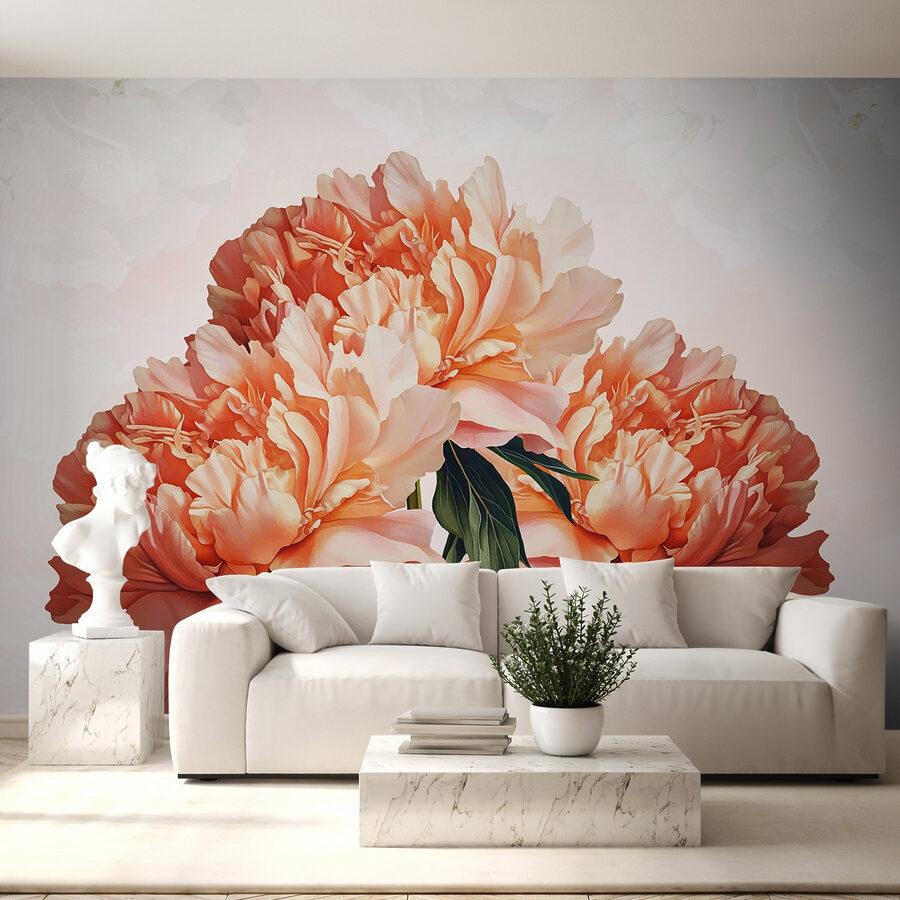 Papel de parede Grupo de flores cor-de-rosa - Image 3