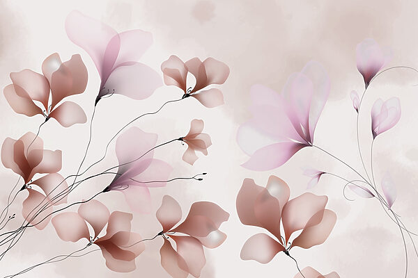 Flores delicadas em tons pastel suaves Flores delicadas em tons pastel suaves