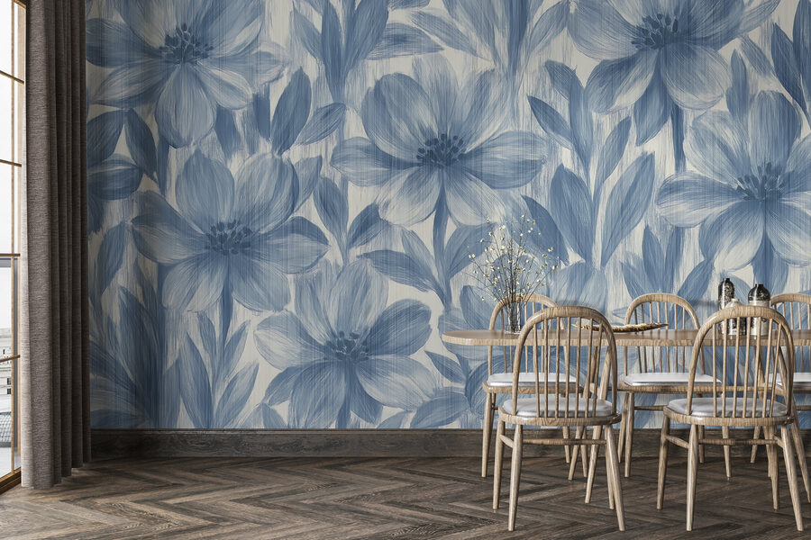 Elegância floral em tons suaves.