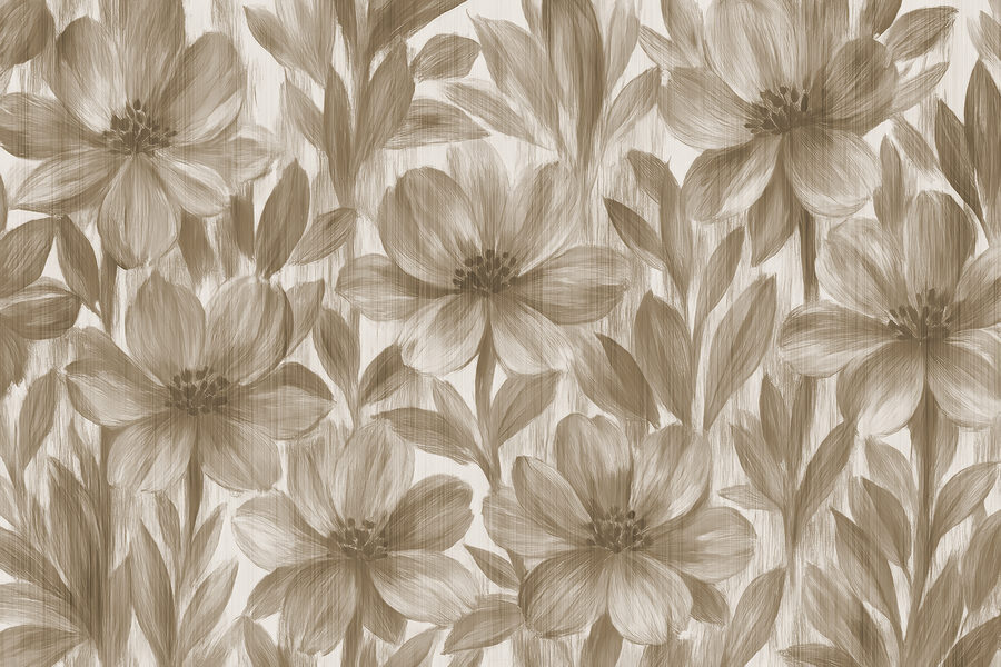 Papel de parede Padrões florais em tons suaves - Image 4