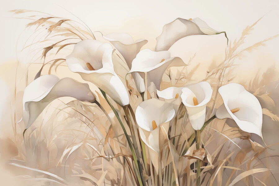 Grupo de flores brancas