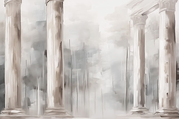 Pintura de um edifício com colunas Pintura de um edifício com colunas