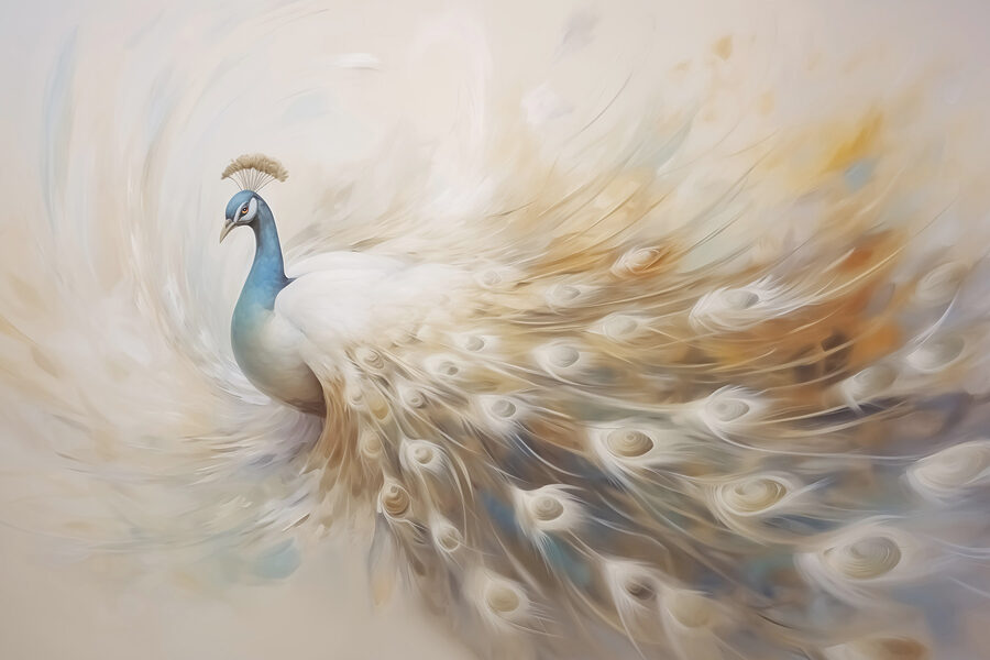 Pintura de um pavão