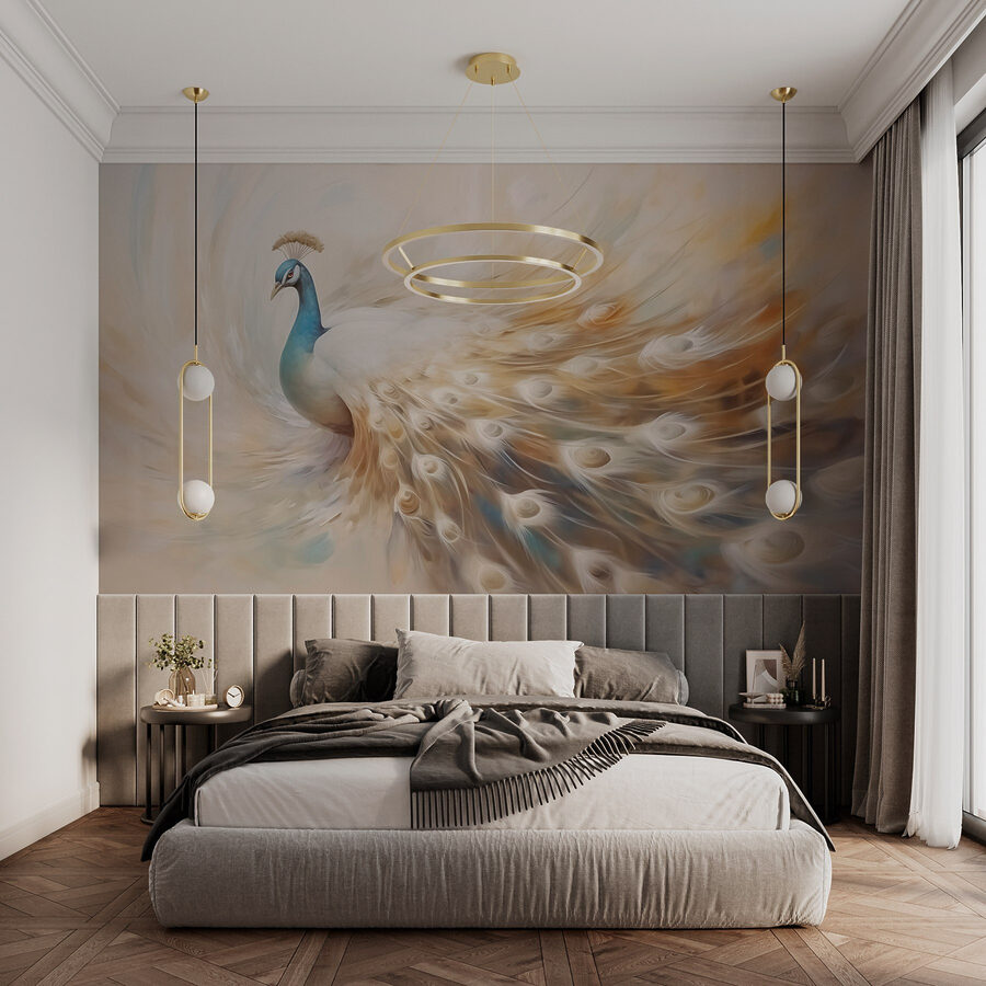 Pintura de um pavão