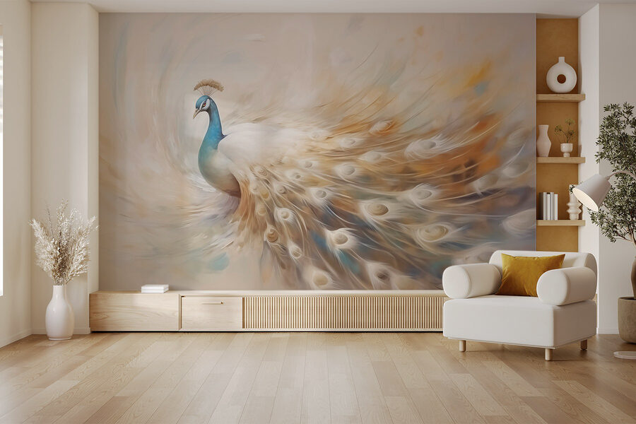 Pintura de um pavão