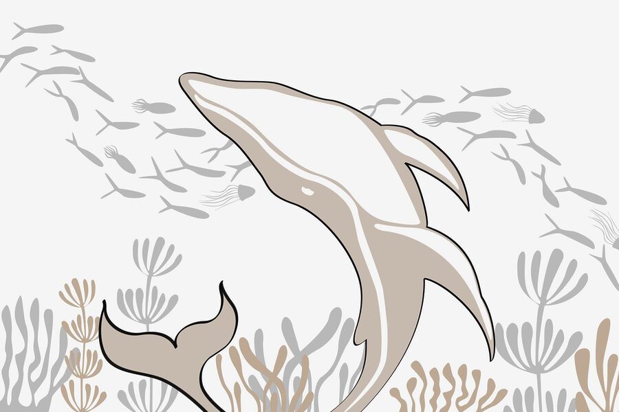 Papel de parede Golfinho a nadar no oceano - Image 3