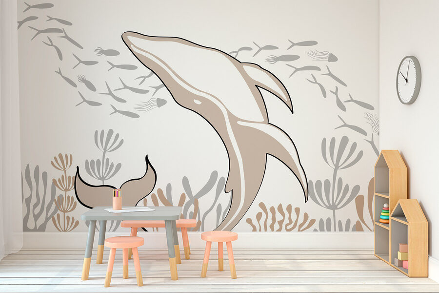 Papel de parede Golfinho a nadar no oceano - Image 2