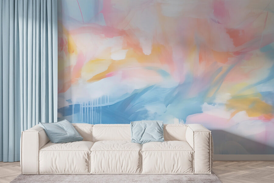 Papel de parede Pintura de um céu colorido - Image 2