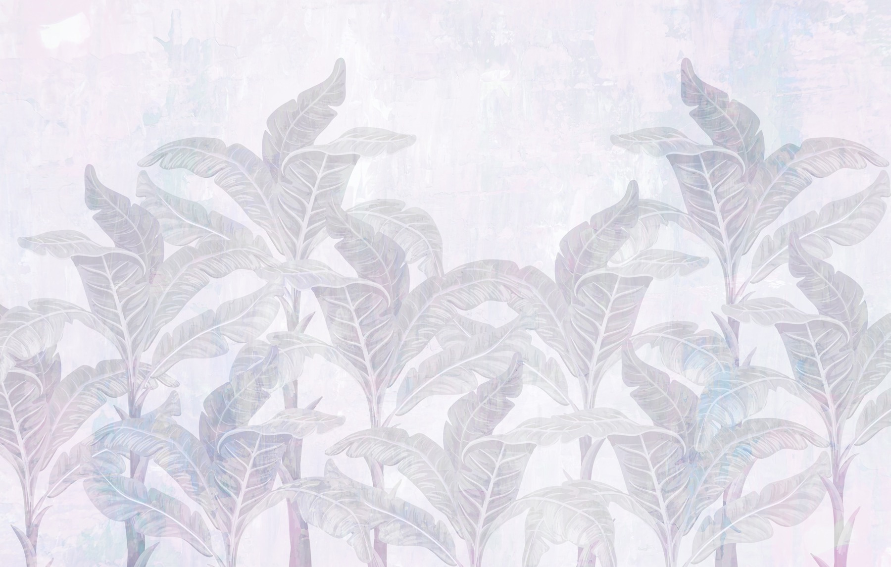 Delicate leaves in soft hues