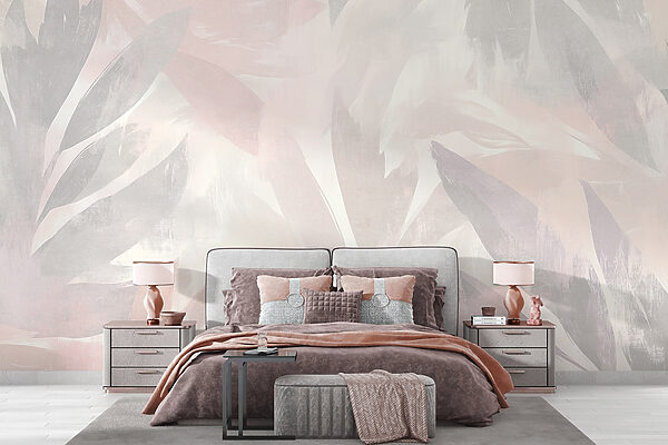 Fundo branco e cor-de-rosa com folhas Fundo branco e cor-de-rosa com folhas