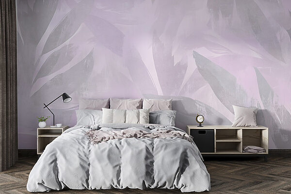 Fundo branco e roxo com folhas Fundo branco e roxo com folhas
