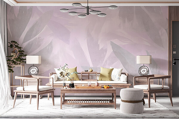 Fundo branco e roxo com folhas Fundo branco e roxo com folhas