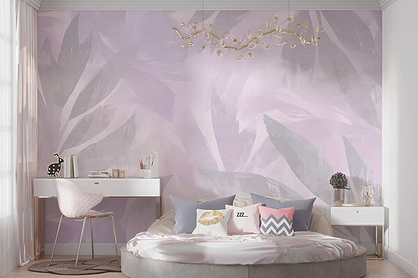 Fundo branco e roxo com folhas Fundo branco e roxo com folhas