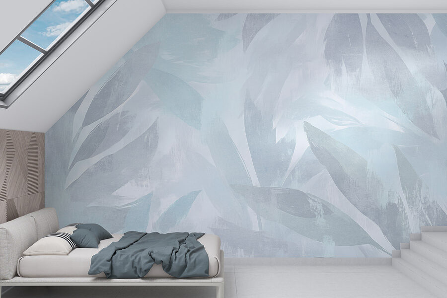Fundo branco e cinzento com folhas Fundo branco e cinzento com folhas