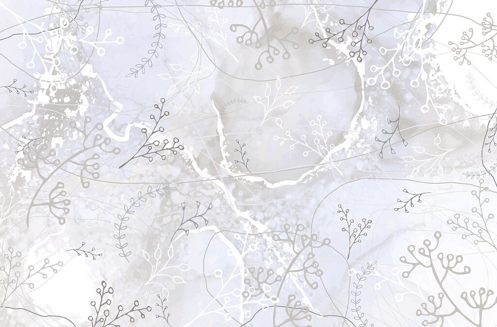 Fundo branco e cinzento com desenhos florais brancos e cinzentos Fundo branco e cinzento com desenhos florais brancos e cinzentos