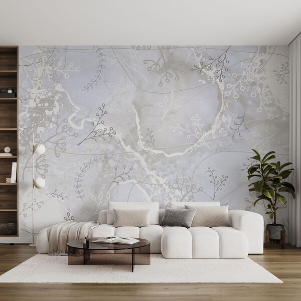 Fundo branco e cinzento com desenhos florais brancos e cinzentos Fundo branco e cinzento com desenhos florais brancos e cinzentos