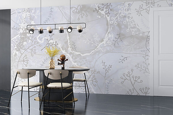 Fundo branco e cinzento com desenhos florais brancos e cinzentos Fundo branco e cinzento com desenhos florais brancos e cinzentos