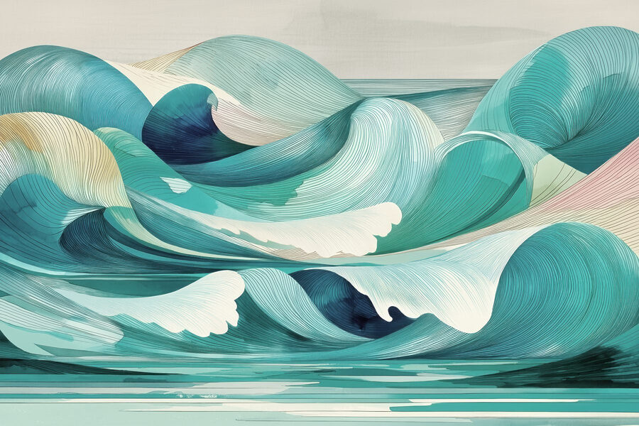 Grandes ondas no oceano