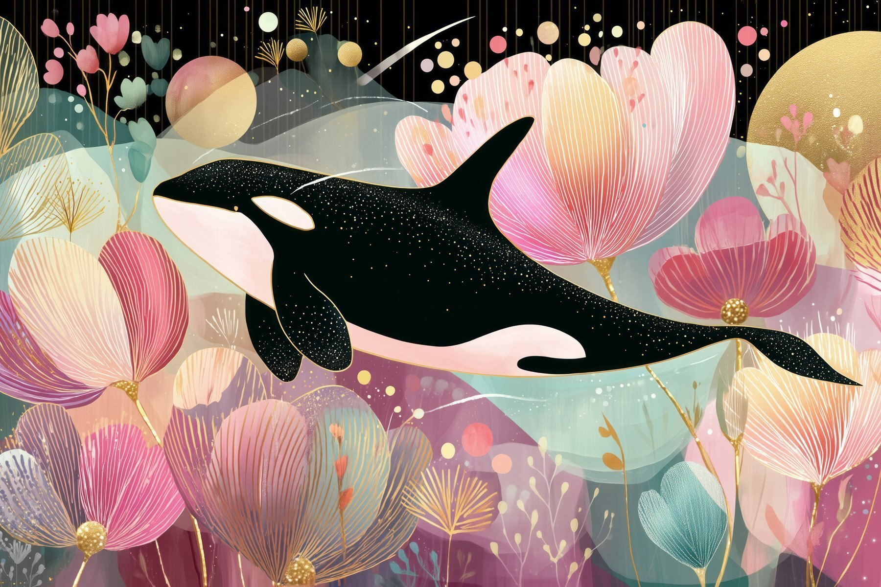 Whale swimming in the water Whale swimming in the water